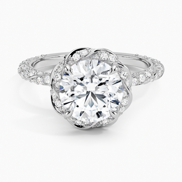 2 carat Halo Round cut Diamond Ring