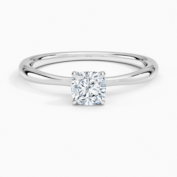 0.50 CT ,14K Gold Lab-Grown Cushion Cut Diamond Engagement Ring (Solitaire Ring)