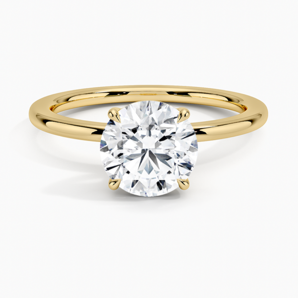 18K gold, 1.50 carat lab grown Diamond Audrey Perfect Fit 1.4mm Solitaire Ring