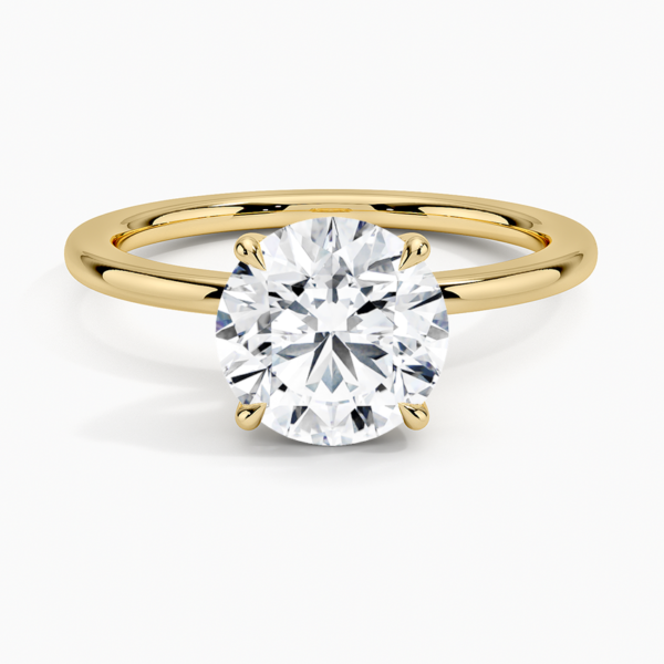 18K gold, 2.0 carat lab grown Diamond Audrey Perfect Fit 1.4mm Solitaire Ring