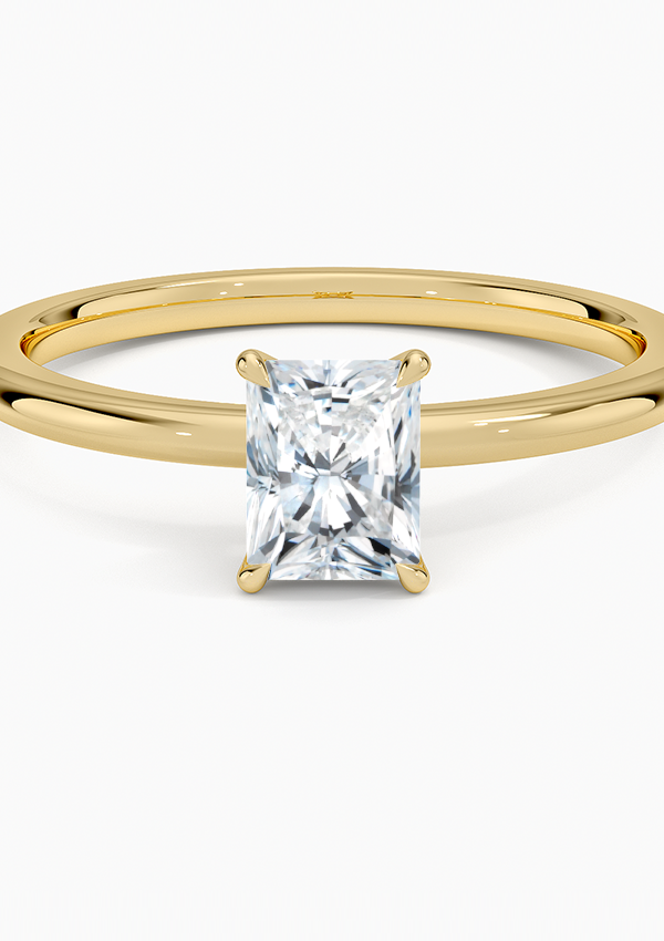 0.50 CT ,14K Gold Lab-Grown Radiant Cut Diamond Engagement Ring (Solitaire Ring)