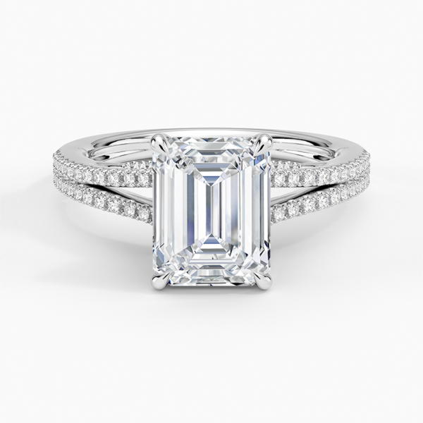 14K Gold, 2 CT Emerald Cut Diamond Ring