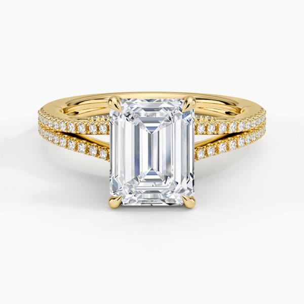 18K Gold, 2 CT Emerald Cut Diamond Ring