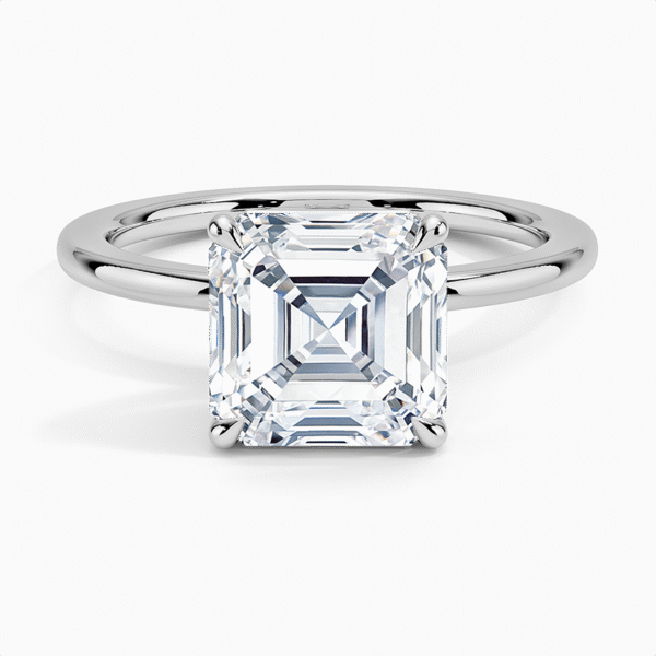 14k gold, 3 carat lab grown Diamond Audrey Perfect Fit 1.4mm Solitaire Ring