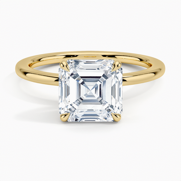 14K gold, 2.5 carat lab grown Diamond Audrey Perfect Fit 1.4mm Solitaire Ring