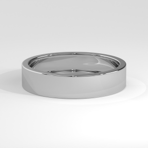 Classic round diamond solitaire engagement ring with polished band