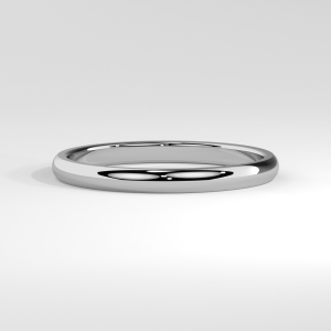 Refined round brilliant diamond solitaire engagement ring with polished band