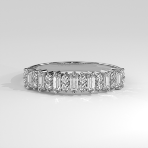 Refined round brilliant solitaire engagement ring with open gallery and slender shank